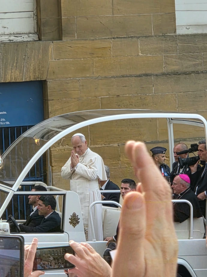 Photo de la visite du Pape Léon XIV à Metz septembre 2026