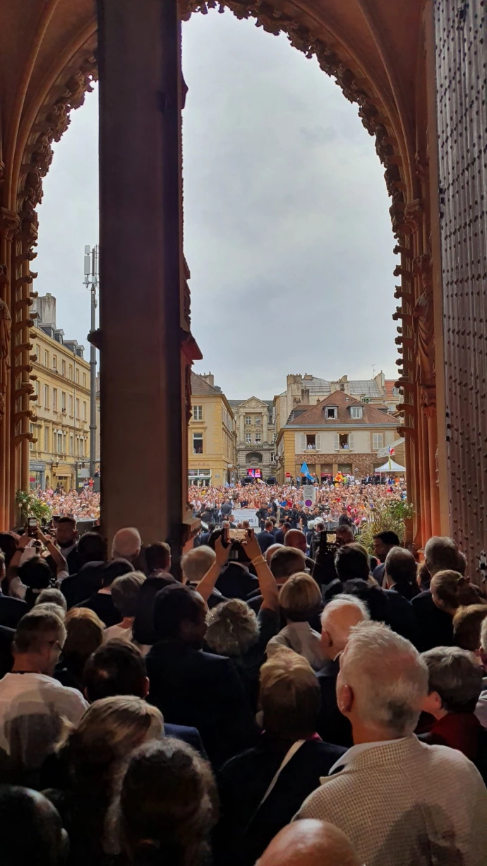 Photo de la visite du Pape Léon XIV à Metz septembre 2026