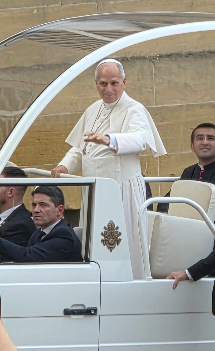 Photo de la visite du Pape Léon XIV à Metz septembre 2026
